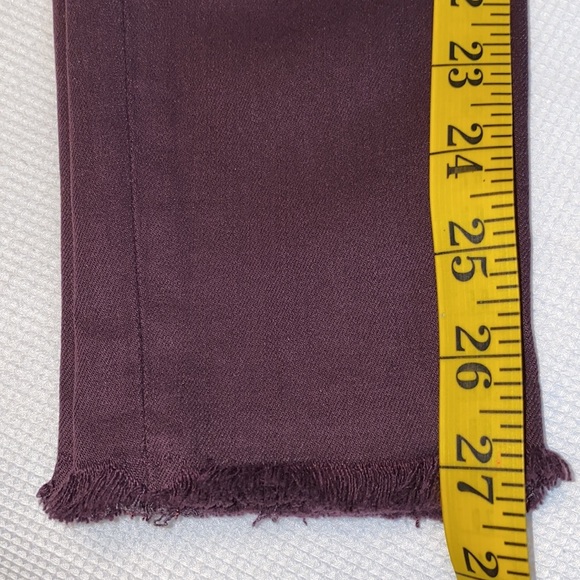 Caslon Woman’s Skinny Burgundy Raw Hem Size 24 - Picture 10 of 12